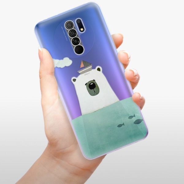 Silikonové pouzdro iSaprio - Xiaomi Redmi 9 - Bear With Boat