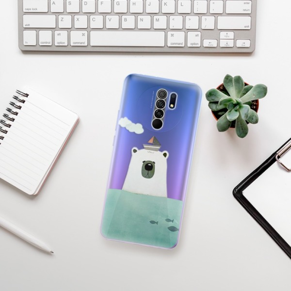 Silikonové pouzdro iSaprio - Xiaomi Redmi 9 - Bear With Boat
