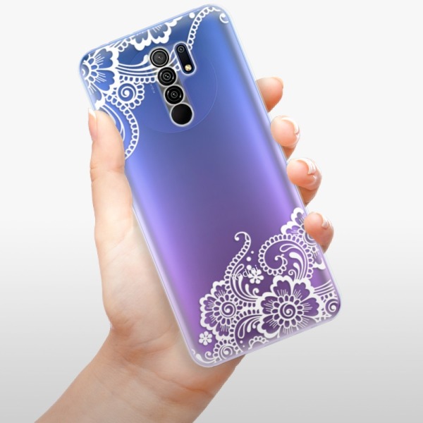 Silikonové pouzdro iSaprio - Xiaomi Redmi 9 - White Lace 02