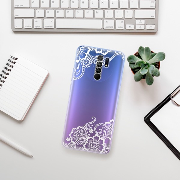 Silikonové pouzdro iSaprio - Xiaomi Redmi 9 - White Lace 02