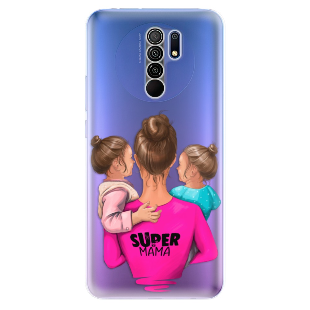 Odolné silikonové pouzdro iSaprio - Super Mama - Two Girls na mobil Xiaomi Redmi 9 (Odolný silikonový kryt, obal, pouzdro iSaprio - Super Mama - Two Girls na mobilní telefon Xiaomi Redmi 9)