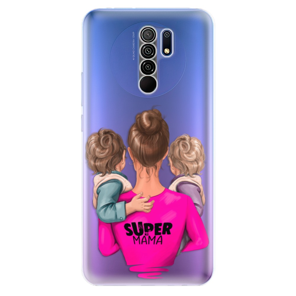 Odolné silikonové pouzdro iSaprio - Super Mama - Two Boys - Xiaomi Redmi 9