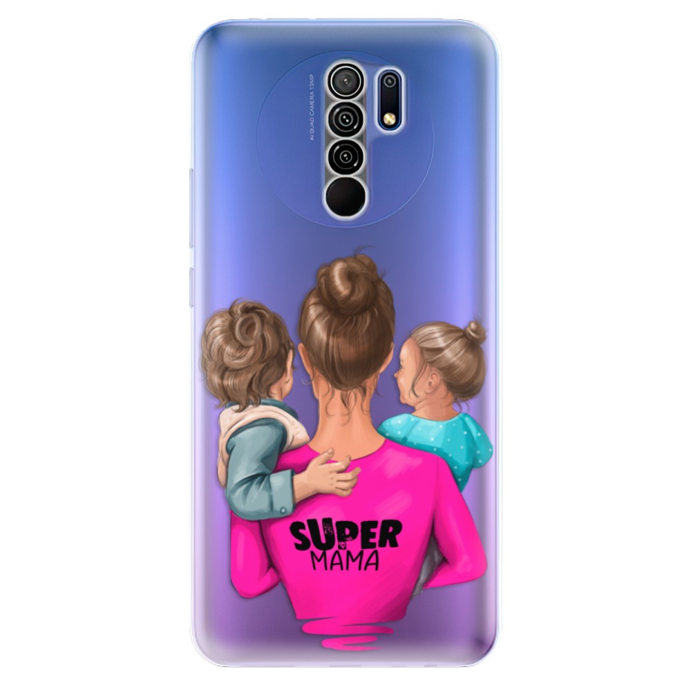 Odolné silikonové pouzdro iSaprio - Super Mama - Boy and Girl - Xiaomi Redmi 9