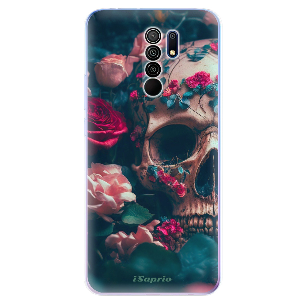 Odolné silikonové pouzdro iSaprio - Skull in Roses - Xiaomi Redmi 9