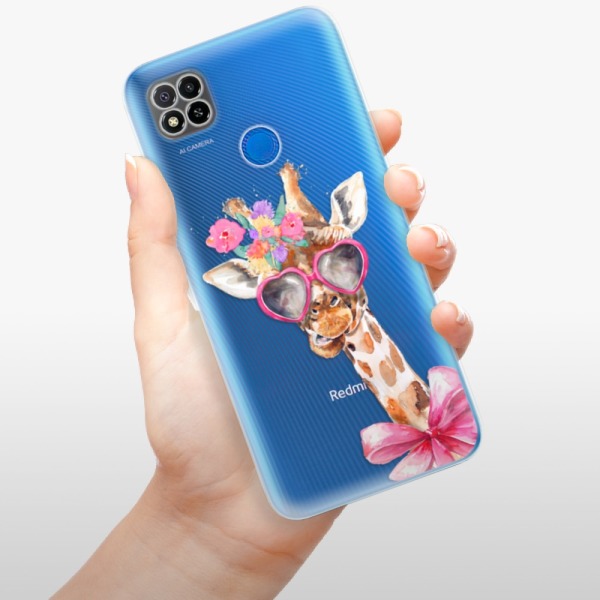 Silikonové pouzdro iSaprio - Xiaomi Redmi 9C - Lady Giraffe