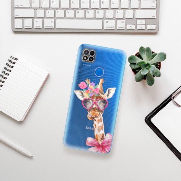 Silikonové pouzdro iSaprio - Xiaomi Redmi 9C - Lady Giraffe