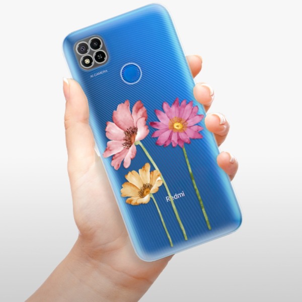 Silikonové pouzdro iSaprio - Xiaomi Redmi 9C - Three Flowers
