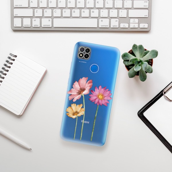 Silikonové pouzdro iSaprio - Xiaomi Redmi 9C - Three Flowers