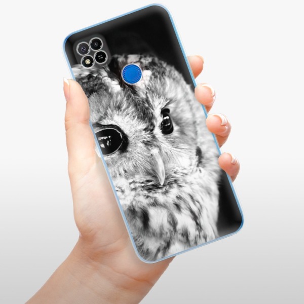 Silikonové pouzdro iSaprio - Xiaomi Redmi 9C - BW Owl