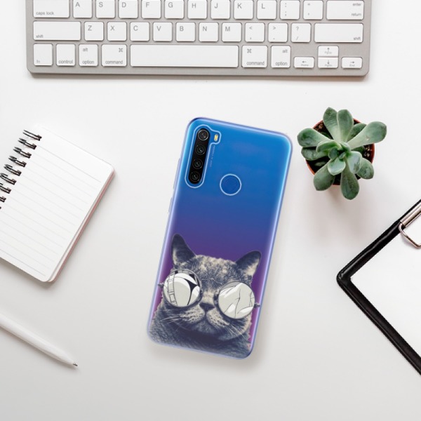 Silikonové pouzdro iSaprio - Xiaomi Redmi Note 8T - Crazy Cat 01