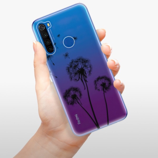 Silikonové pouzdro iSaprio - Xiaomi Redmi Note 8T - Three Dandelions black