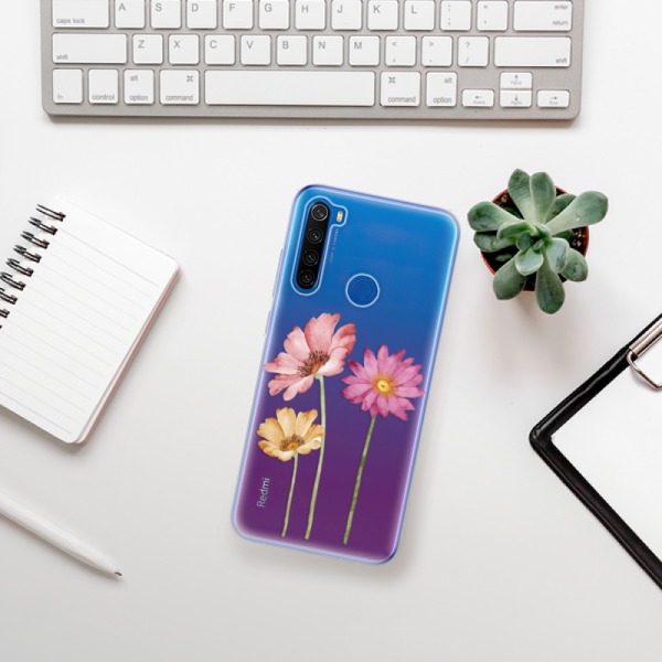 Silikonové pouzdro iSaprio - Xiaomi Redmi Note 8T - Three Flowers