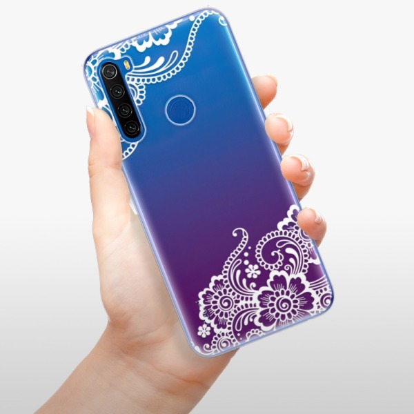 Silikonové pouzdro iSaprio - Xiaomi Redmi Note 8T - White Lace 02