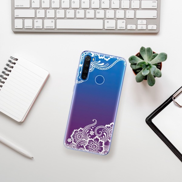 Silikonové pouzdro iSaprio - Xiaomi Redmi Note 8T - White Lace 02