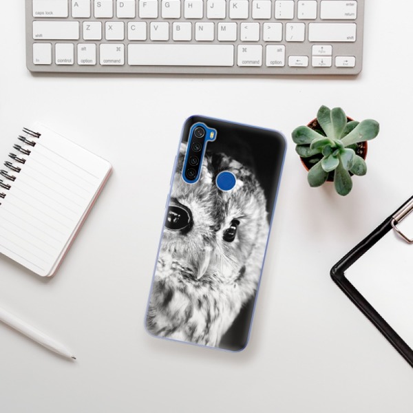 Silikonové pouzdro iSaprio - Xiaomi Redmi Note 8T - BW Owl