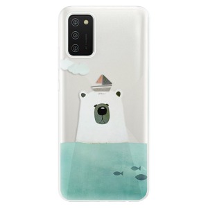Odolné silikonové pouzdro iSaprio - Bear With Boat na mobil Samsung Galaxy A02s