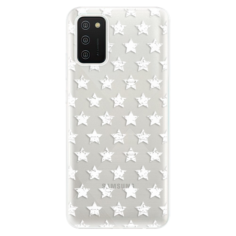 Odolné silikonové pouzdro iSaprio - Stars Pattern - white - Samsung Galaxy A02s
