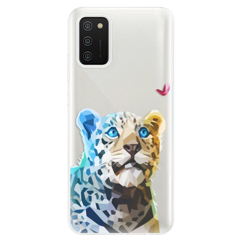 Odolné silikonové pouzdro iSaprio - Leopard With Butterfly - Samsung Galaxy A02s
