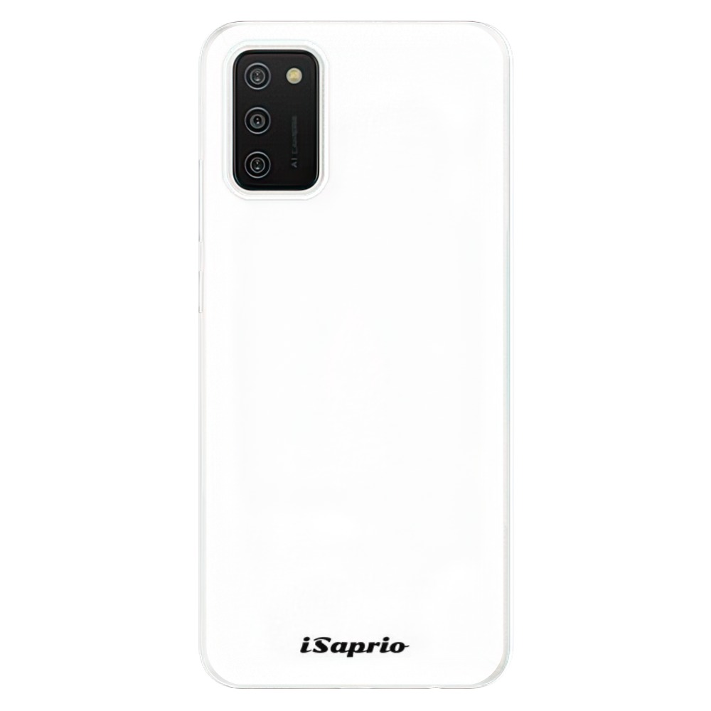 Odolné silikonové pouzdro iSaprio - 4Pure - bílé na mobil Samsung Galaxy A02s (Odolný silikonový kryt, obal, pouzdro iSaprio - 4Pure - bílé na mobilní telefon Samsung Galaxy A02s)