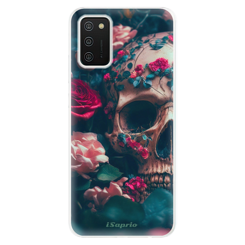 Odolné silikonové pouzdro iSaprio - Skull in Roses - Samsung Galaxy A02s