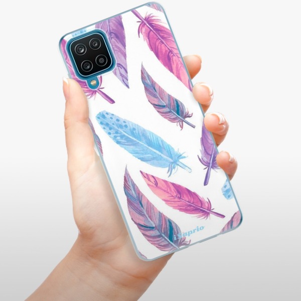 Silikonové pouzdro iSaprio - Samsung Galaxy A12 - Feather Pattern 10