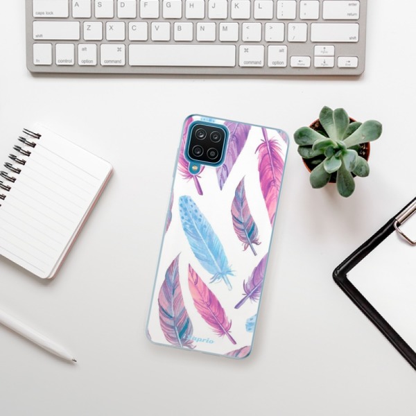 Silikonové pouzdro iSaprio - Samsung Galaxy A12 - Feather Pattern 10