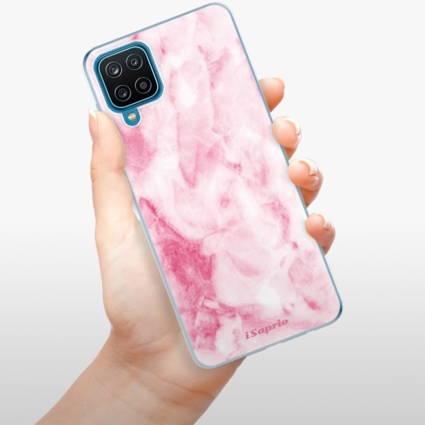 Silikonové pouzdro iSaprio - Samsung Galaxy A12 - RoseMarble 16