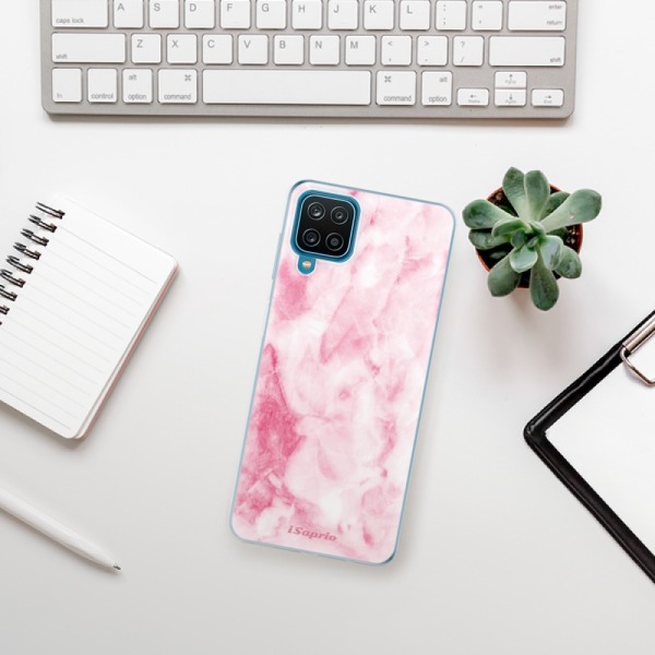 Silikonové pouzdro iSaprio - Samsung Galaxy A12 - RoseMarble 16