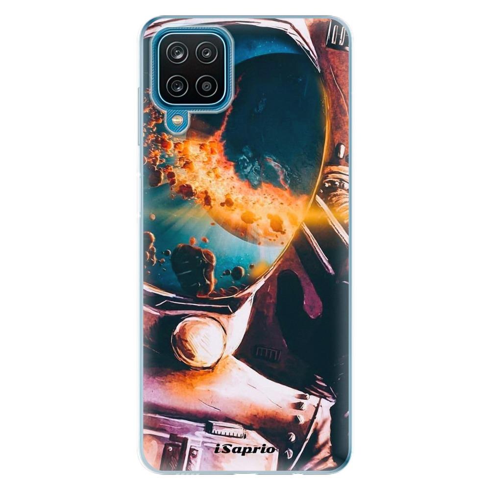Odolné silikonové pouzdro iSaprio - Astronaut 01 na mobil Samsung Galaxy A12 (Odolný silikonový kryt, obal, pouzdro iSaprio - Astronaut 01 na mobilní telefon Samsung Galaxy A12)