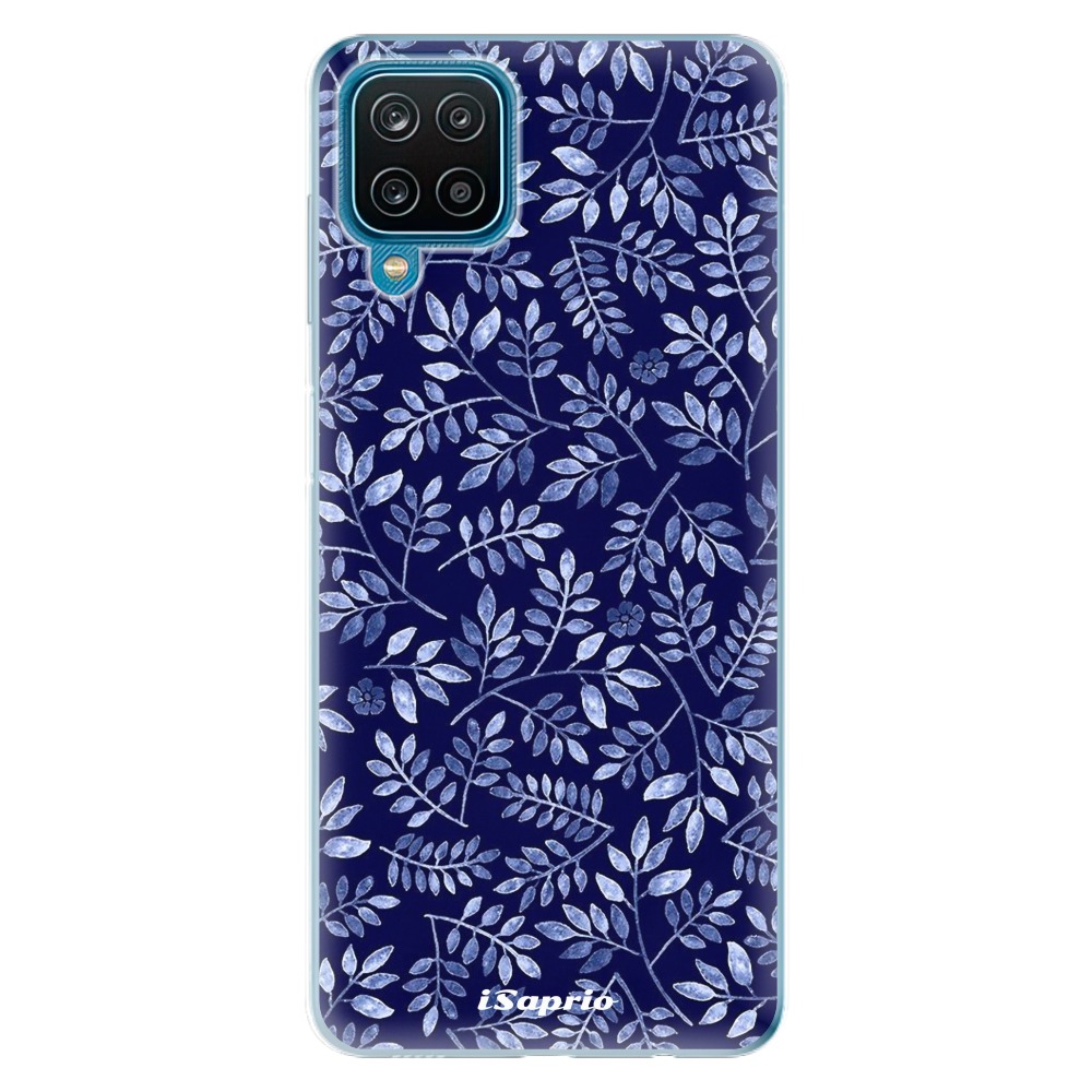 Odolné silikonové pouzdro iSaprio - Blue Leaves 05 na mobil Samsung Galaxy M12 (Odolný silikonový kryt, obal, pouzdro iSaprio - Blue Leaves 05 na mobilní telefon Samsung Galaxy M12)