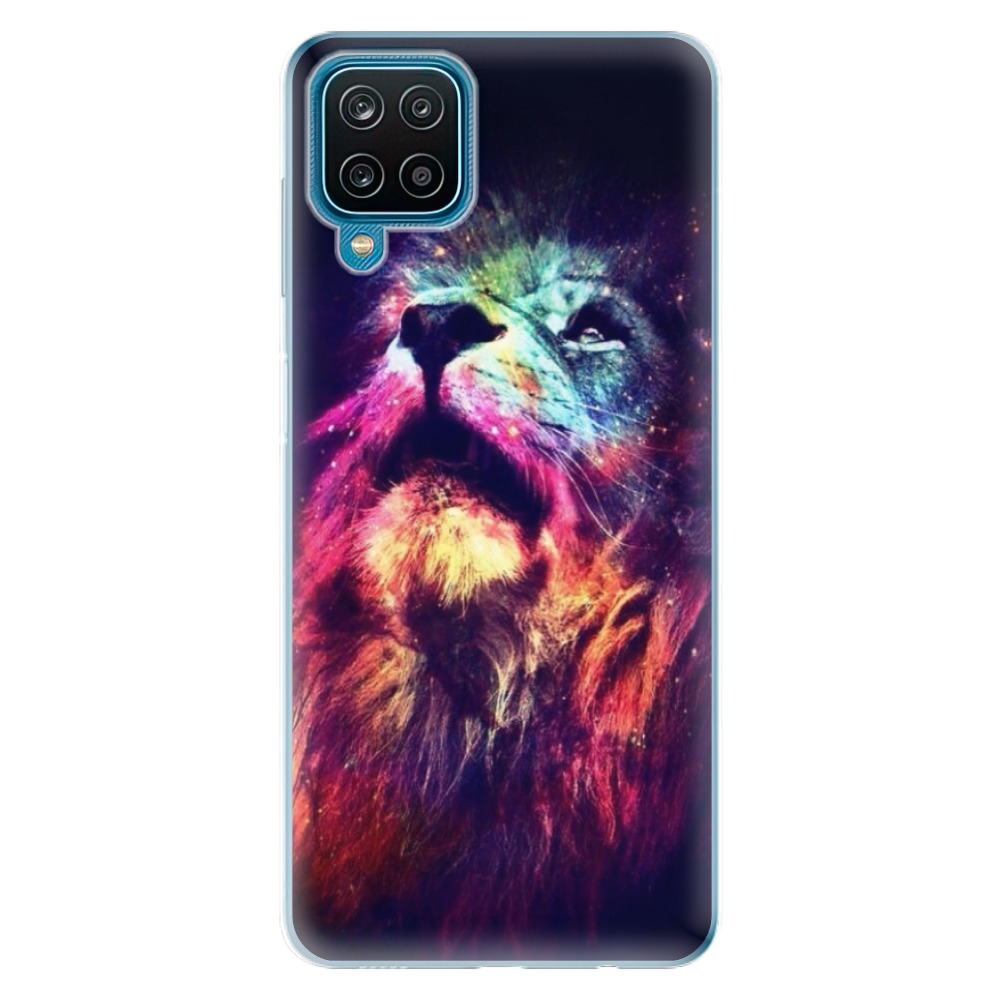 Odolné silikonové pouzdro iSaprio - Lion in Colors na mobil Samsung Galaxy A12 (Odolný silikonový kryt, obal, pouzdro iSaprio - Lion in Colors na mobilní telefon Samsung Galaxy A12)
