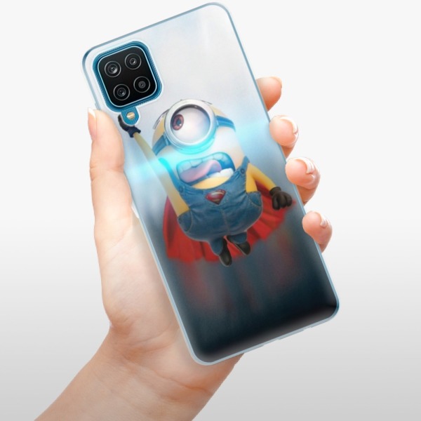 Silikonové pouzdro iSaprio - Samsung Galaxy A12 - Mimons Superman 02