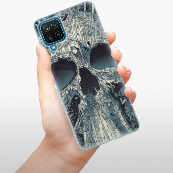 Silikonové pouzdro iSaprio - Samsung Galaxy A12 - Abstract Skull