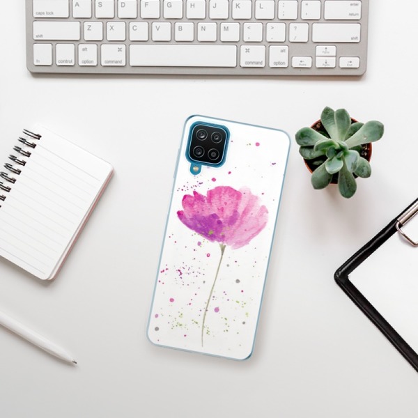Silikonové pouzdro iSaprio - Samsung Galaxy A12 - Poppies