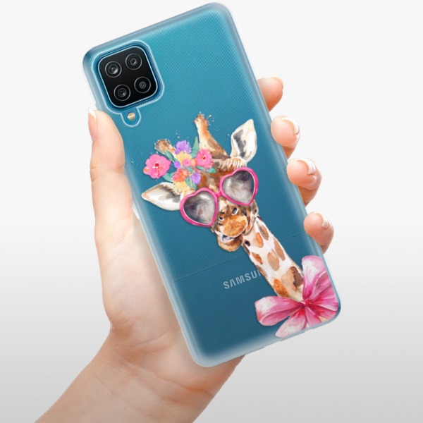 Silikonové pouzdro iSaprio - Samsung Galaxy A12 - Lady Giraffe