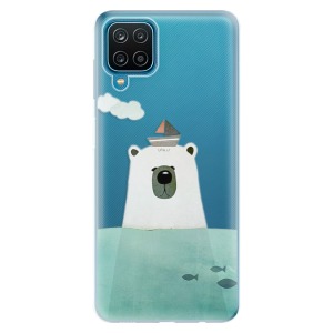 Odolné silikonové pouzdro iSaprio - Bear With Boat na mobil Samsung Galaxy M12