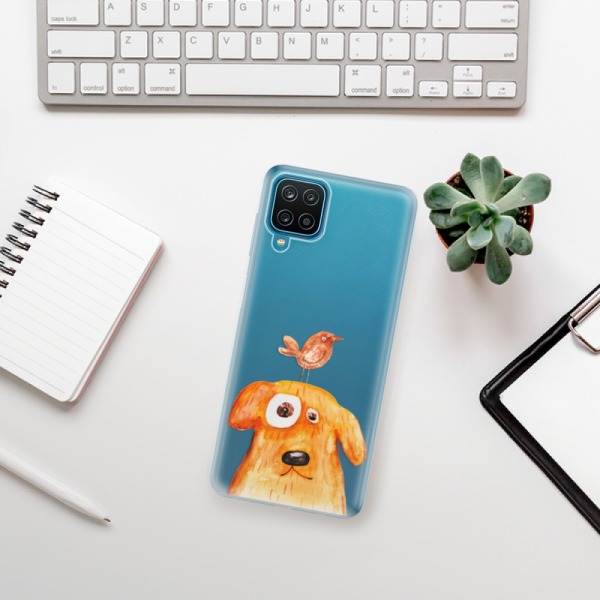 Silikonové pouzdro iSaprio - Samsung Galaxy A12 - Dog And Bird