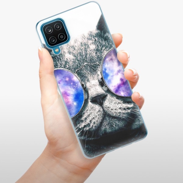 Silikonové pouzdro iSaprio - Samsung Galaxy A12 - Galaxy Cat