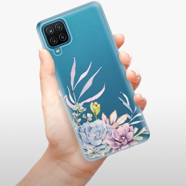 Silikonové pouzdro iSaprio - Samsung Galaxy A12 - Succulent 01
