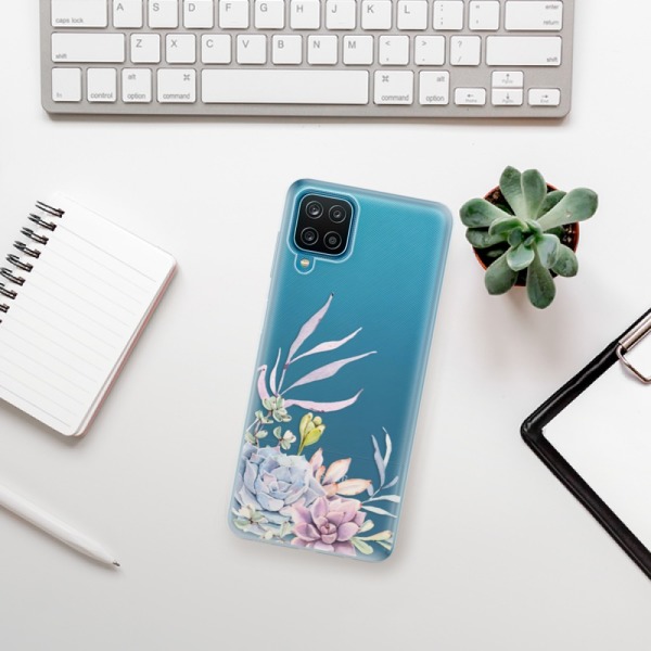 Silikonové pouzdro iSaprio - Samsung Galaxy A12 - Succulent 01
