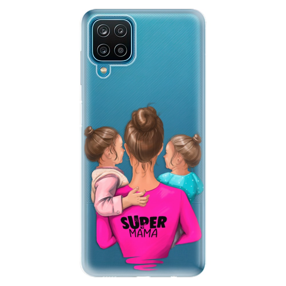 Odolné silikonové pouzdro iSaprio - Super Mama - Two Girls - Samsung Galaxy A12