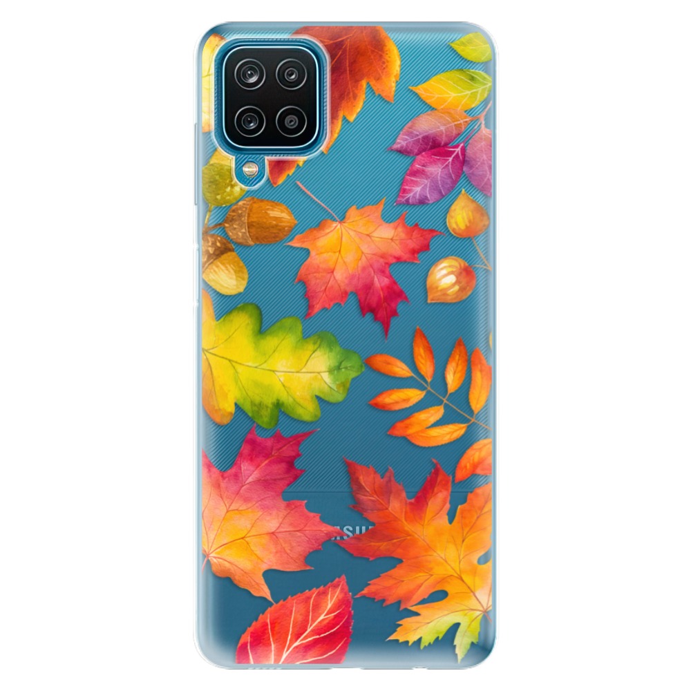 Odolné silikonové pouzdro iSaprio - Autumn Leaves 01 na mobil Samsung Galaxy A12 (Odolný silikonový kryt, obal, pouzdro iSaprio - Autumn Leaves 01 na mobilní telefon Samsung Galaxy A12)