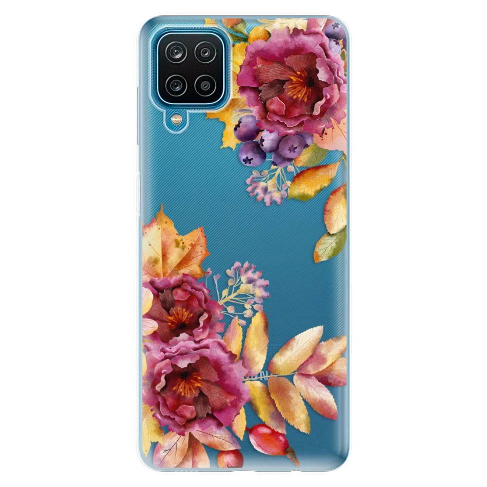 Odolné silikonové pouzdro iSaprio - Fall Flowers na mobil Samsung Galaxy A12 (Odolný silikonový kryt, obal, pouzdro iSaprio - Fall Flowers na mobilní telefon Samsung Galaxy A12)