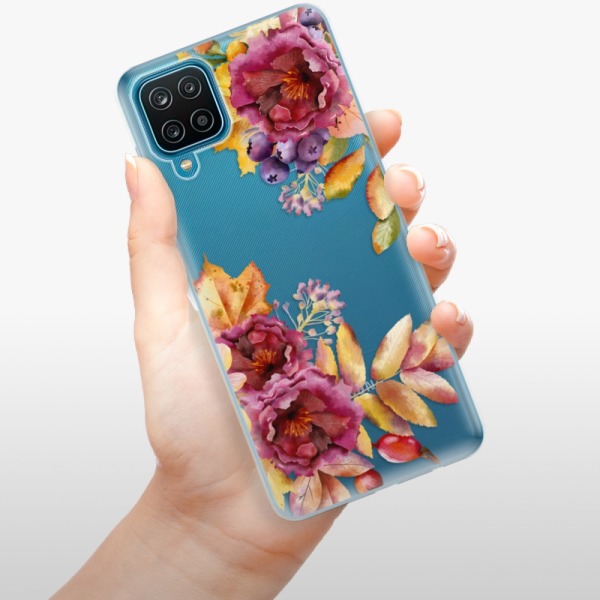 Silikonové pouzdro iSaprio - Samsung Galaxy A12 - Fall Flowers