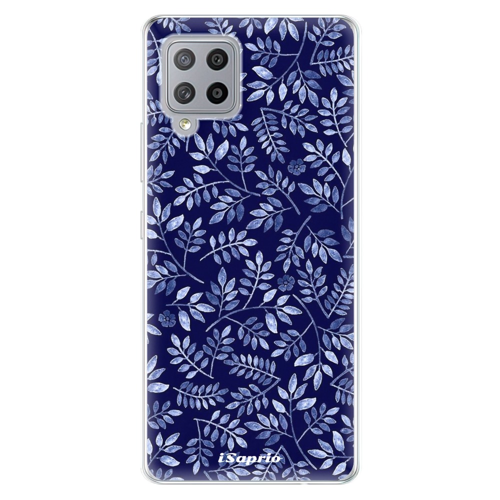 Odolné silikonové pouzdro iSaprio - Blue Leaves 05 - Samsung Galaxy A42