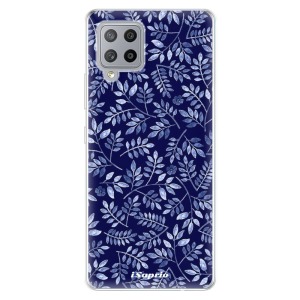 Odolné silikonové pouzdro iSaprio - Blue Leaves 05 na mobil Samsung Galaxy A42 5G