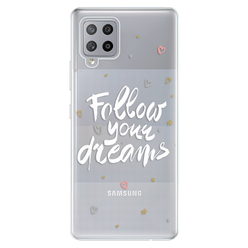 Odolné silikonové pouzdro iSaprio - Follow Your Dreams - white - Samsung Galaxy A42