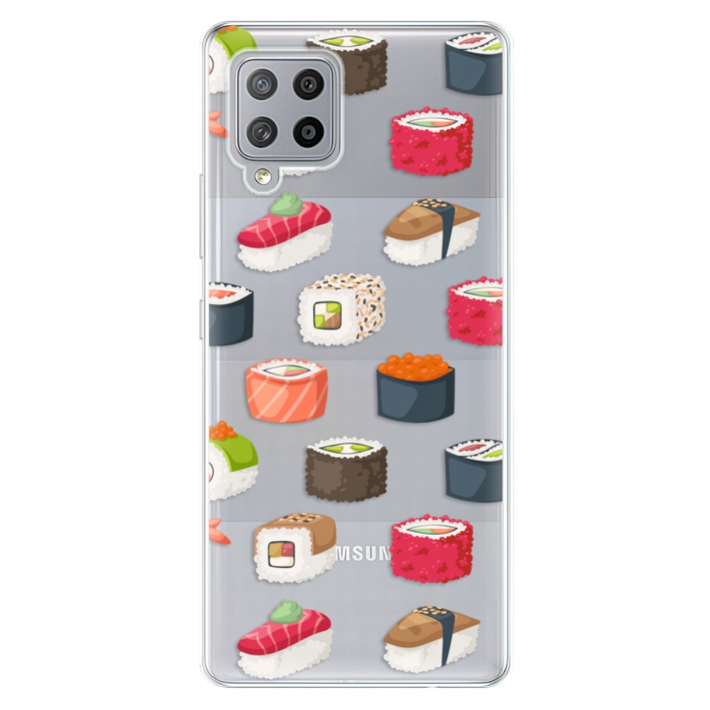 Odolné silikonové pouzdro iSaprio - Sushi Pattern na mobil Samsung Galaxy A42 5G (Odolný silikonový kryt, obal, pouzdro iSaprio - Sushi Pattern na mobilní telefon Samsung Galaxy A42 5G)