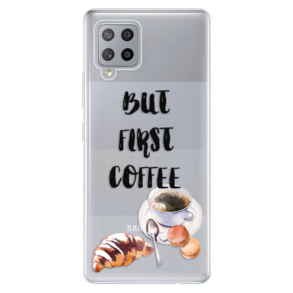 Odolné silikonové pouzdro iSaprio - First Coffee - Samsung Galaxy A42