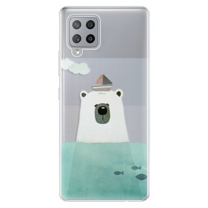 Odolné silikonové pouzdro iSaprio - Bear With Boat na mobil Samsung Galaxy A42 5G